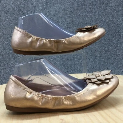 Mootsies Tootsies Zapatos Mujer 10 M Cersa Ballet Pisos Dorado Marrón Imitación Cuero Foto 1 de 4