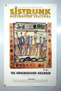 Purvis Young SIGNED Poster-Underground Railroad Ancestral Legacies (A04-C2) - Picture 1 of 6