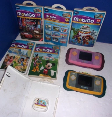 Pre Owned  (2) Vtech MobiGo Systems & Six Games - Image 1 of 4