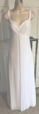 Moderno Vestido de Novia de Macama Vestido Blanco Gasa Imperio Aline Adornar Busto 8 Foto 1 de 4