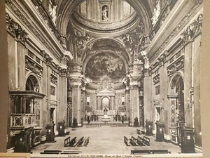 Rome Italy Central Nave Church Gesù Jesus Fratelli Alinari  Silver Gelatin 1890s - Picture 1 of 4