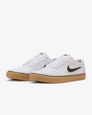 Nike SB Chron 2 Lona "Blanco/Goma Marrón Claro/Negro" DM3494-101 Nuevo [US 5-12] Foto 1 de 4