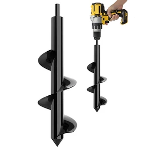 Auger Drill Bit for Planting – 3 X 12 Inch - Gardening Tools Spiral Hole and Bul - Picture 1 of 12