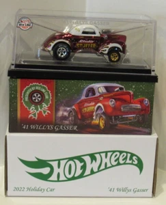 Hot Wheels 2022 RLC Holiday '41 Willys Gasser Stockin' Stuffer Acrylic Case/Box - Picture 1 of 7