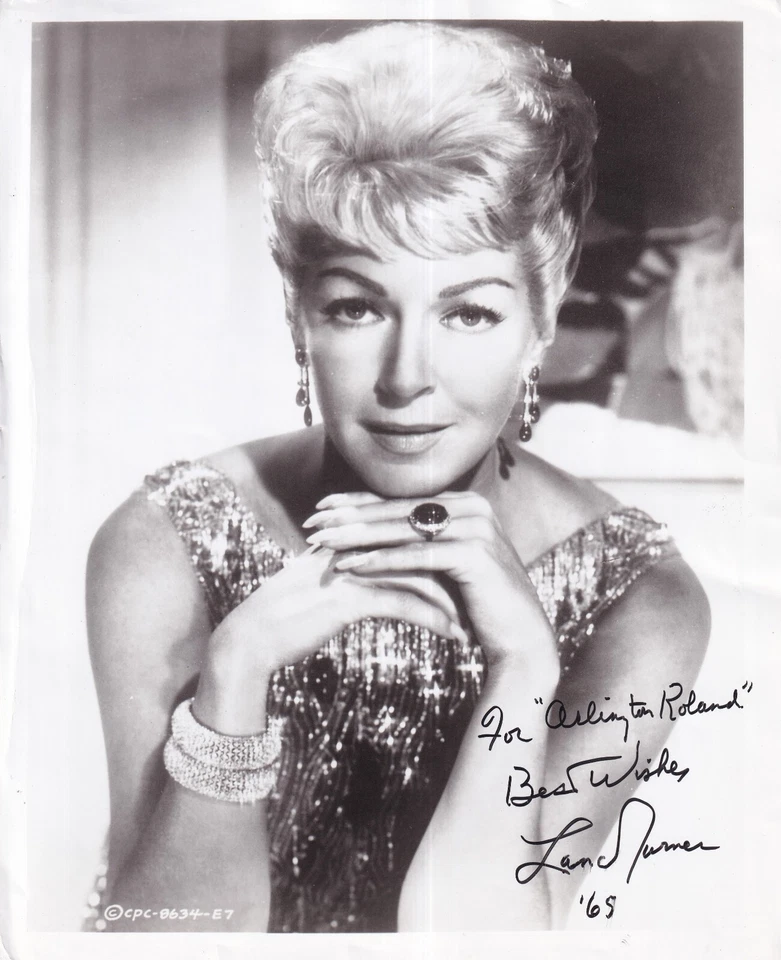 Lana Turner "Oscar-Gewinnerin"-  Großfoto aus den 60ern - original signiert - Bild 1 von 1