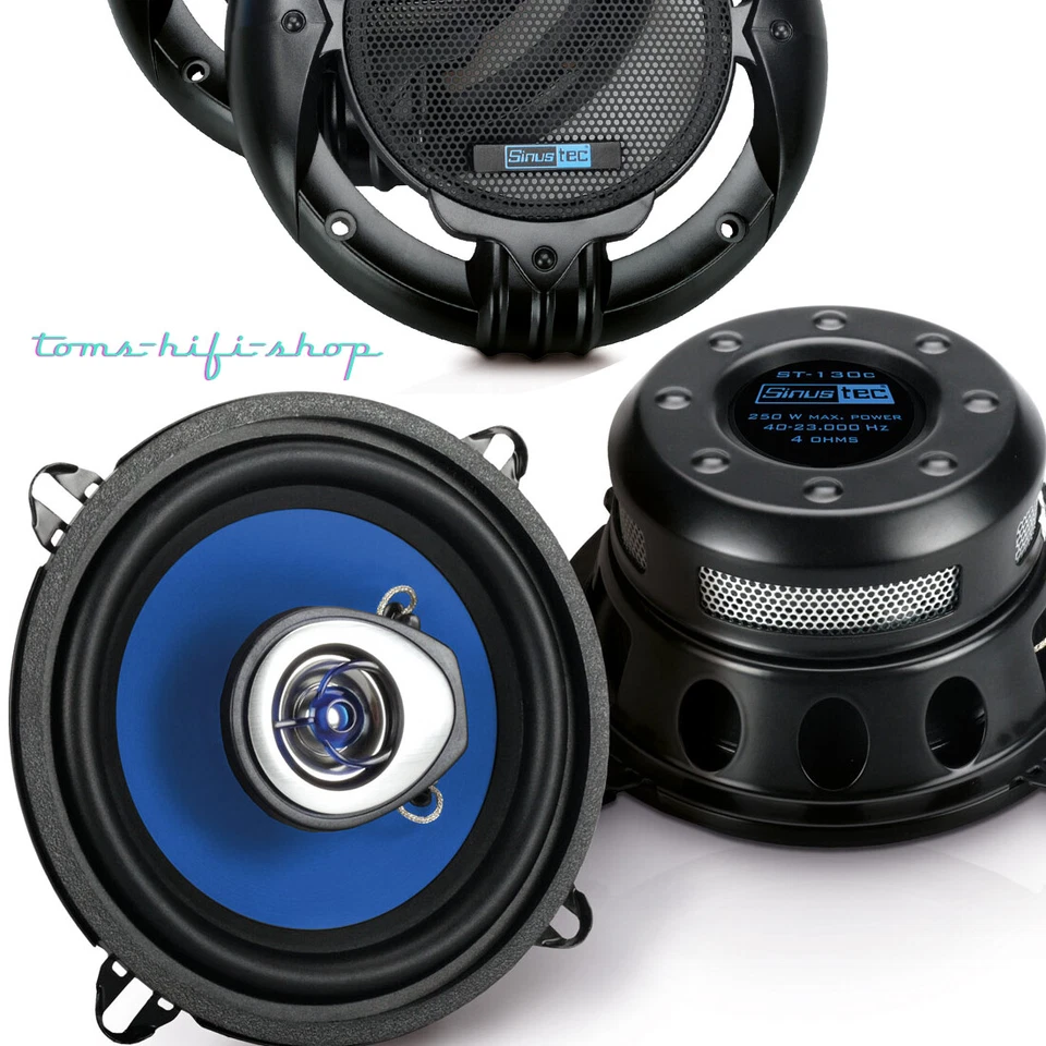 Sinustec 250 Watt 13cm 2-Wege-Koax Auto Lautsprecher Set 130mm ST-130C - Bild 1 von 1