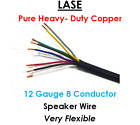 LASE 12 AWG Gauge 8 Conductor Heavy Duty Speaker Wire (Sold in 10 Ft Increments)
