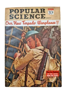 Popular Science Magazine September 1942 Torpedo Warplanes WWII WW2 Savings Bonds - Picture 1 of 6