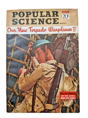 Популярная наука журнал сентябрь 1942 торпеды военные самолеты WWII WW2 сберегательные облигации - Изображение 1 из 4