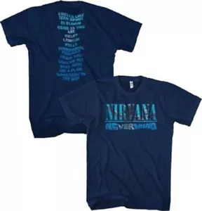 Nirvana Nevermind Album Playlist Navy T-Shirt Officially Licensed Adult XXL Tee - Picture 1 of 1