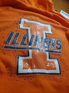 Victoria's Secret Pink University of Illinois Fighting Illini Sweatshirt mit durchgehendem Reißverschluss - Bild 1 von 16