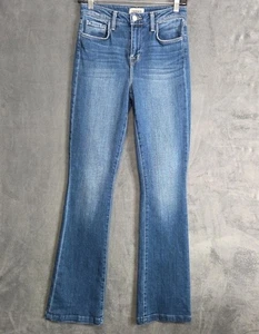 L’AGENCE “Ruth” High‑Rise Straight Jeans Blue Denim Size 25 (Hemmed) - Picture 1 of 12