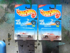 Hot Wheels LOTTO 2 BMW 850i argento dal 1996 con porta apribile e pizzo whs LEGGI!! - Foto 1 di 2