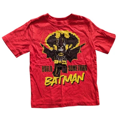 Boys Red LEGO Batman Movie Tshirt Size 4 - Image 1 of 3