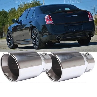2X Car Exhaust Pipe Tip Rear Tail Throat Muffler For Chrysler 300 SRT8 Foto 1 de 4