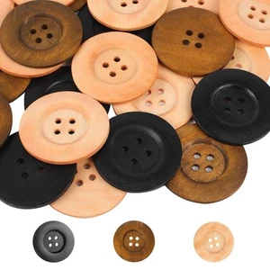 30 Pieces 2.36 Inch Large Wooden Buttons for Sewing Crafts, 4 Holes Big Size ... - Picture 1 of 6