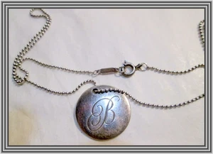 Tiffany & Co - c1990s Sterling - TIFFANY NOTES - ALPHABET PENDANT NECKLACE NR - Picture 1 of 5