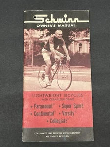 Vintage Schwinn Owner’s Manual 1967 Lightweight Paramount Super Sport Varsity - Bild 1 von 4