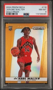 2024-25 Prizm Deca Ja'Kobe Walter #116 RC Gold Prizm 06/10 PSA 8 - Bild 1 von 2