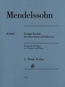 Mendelssohn Sonata E-flat Major Clarinet Piano Henle Urtext Sheet Music Book - Picture 1 of 1