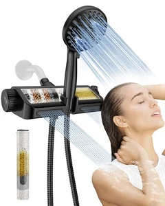 Filtered Shower Head with Handheld Combo Matte Black - Dual 2-in-1 Spa System... - Bild 1 von 8