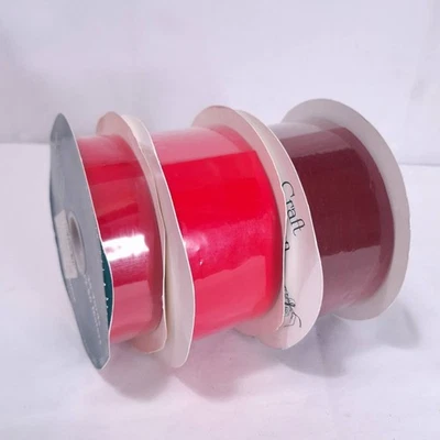 Berwick Veltex Velvet Ribbon 25yds/ea 1.4in&2.62in Red Burgundy Waterproof Xmas - Image 1 of 4