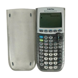 Texas Instruments TI-84 Plus Graphing Calculator Clear & Slip Cover Tested Works - Picture 1 of 5