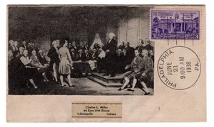 #835 States Ratify Constitution 1938 FDC - Paste-on Tied - Picture 1 of 2