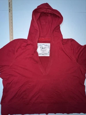 Sudadera con Capucha V Sport by Venezia Mujer Talla Grande 26/28 Rojo Algodón Bolsillos Foto 1 de 4