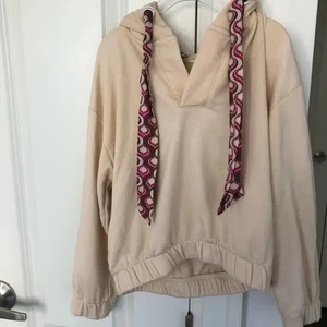 Dixie kids beige hooded sweatshirt size 8 - Picture 1 of 2