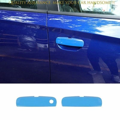 Cubierta de manija de puerta lateral exterior azul claro para Dodge Challenger 2015-2023 Foto 1 de 4