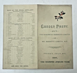 1897 Garden Party Invitation Holly Lodge Burdett-Coutts Diamond Jubilee Ephemera - Picture 1 of 5