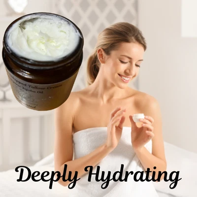 Tallow Face & Body Cream YOU CHOOSE SCENT 100% Grass Fed Beef All-Natural Scents - Image 1 of 4