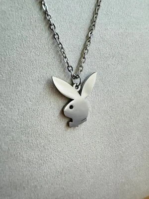 Playboy Necklace - Silver Necklace - Dainty Necklace - Unisex - Gift for Her - Image 1 of 4