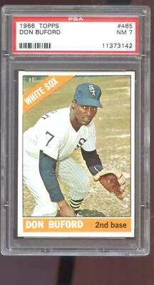 1966 Topps #465 Don Buford PSA 7 Graded Baseball Card NM Chicago White Sox - Image 1 of 2