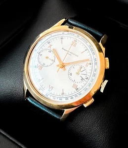 Baume & mercier Chronograph Handaufzug Landeron Gold 37mm - Bild 1 von 12