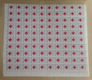 CONTRIBUTO PRO-CROCE ROSSA ITALIANA ERINNOFILI FOGLIO INTERO LIRE 50 VALORI NUOV - Foto 1 di 2