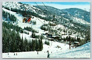 Postcard Triple Chair Lift Big Mountain Ski Resort Whitefish Montana Skiing - Picture 1 of 2