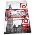 London Torn Poster City TREBLE CANVAS WALL ART Picture Print VA