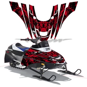 Snowmobile Full Graphics kit Decal for Polaris XC 120 2000-2020 NIGHTWOLF RED - Imagen 1 de 1
