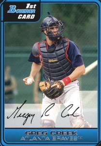 2006 Bowman Prospects Baseball #B48 Greg Creek Atlanta Braves