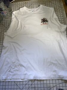 Don’t Worry Beach Happy Caribbean Shirt Size 3XT White Short Sleeve Ocean