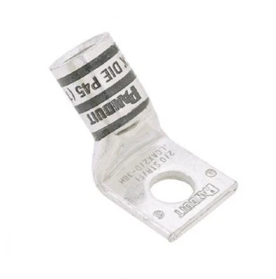 Panduit LCAX4-56H-L Flex 45-Deg 4-AWG Wire 5/16" Hole Crimp Wire Connector 1-50x - Image 1 of 4