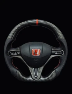 Carbon Fiber Steering Wheel For Honda Civic FD2/FN2 2006-2012 - Picture 1 of 4