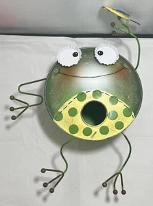 Frog Hand-Painted Hanging Bird Feeder & Bird House - 661371445090 - ER280011 - Picture 1 of 15