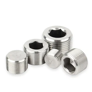 BSP / NPT / PT Male Blanking Plugs 1/8" 1/4" 3/8" 1/2" 3/4" 1" 1-1/4" 1-1/2" 2"  - Picture 1 of 59