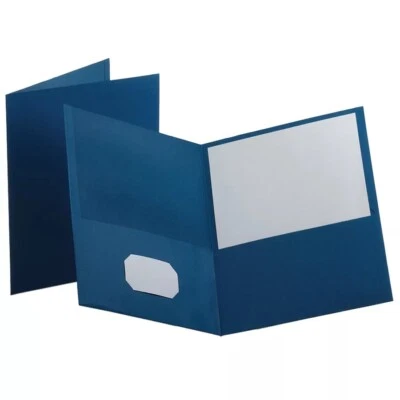 Oxford Folder~ Twin Pocket Portfolios Blue 57502 ~Choose Your Quantity - Image 1 of 3