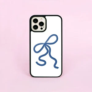 Blue Bow Coquette Aesthetic Stripes Navy Handyhülle/Cover für iPhone Samsung - Bild 1 von 10