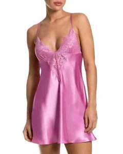 In Bloom by Jonquil Lace Trim Chemise JUE010 - Orchid - Size M - Picture 1 of 3