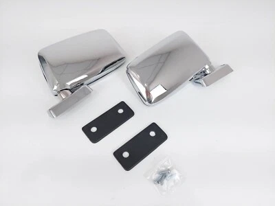 Espejo de puerta lateral cromado para camioneta Datsun 73-83 B310 Nissan 80-89 720 D21 L&R Foto 1 de 4